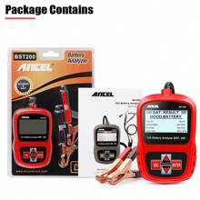ANCEL BST200 Car Battery Tester 12V Battery Load Tester 100-1100 CCA Automotive Digital Analyzer Tester Bad Cell Load Test Tool For Car Truck SUV Motorcycle Boat Marine Vehicles - Đỏ - Xem 11