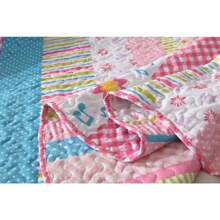 2/3 Piece Birdie Concert Bedspread Quilts Set Pink Reversible Coverlets Set - 彩色 - 查看 7