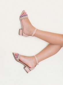 La Requinte Girls' Comfortable Braided Sandals - 橄欖綠 - 查看 3