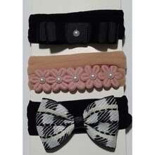 Kit 6 Jeans/Flowers/Maternity Tie Headbands In Silk Stockings - Nhiều màu - Xem 2