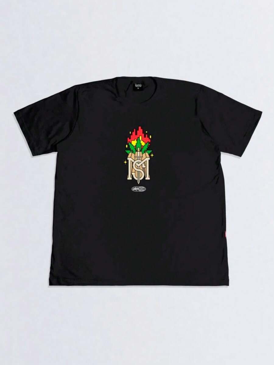 Unisex T-Shirt S 100% Cotton Streetwear New Arrival Shipping Various Colors!! PLUS SIZE - 黑色 - 查看 1