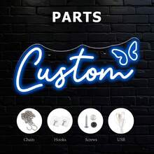 1pc Custom Neon Light, Cute Butterfly Neon Sign, Personalized Home Decoration, USB Powered And Adjustable LED Light Brightness, Suitable For Halloween, Christmas,Thanksgiving And New Year Gift Gifts Birthday Graduation - Multicolor - View 26