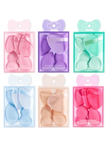 5 PCS/1 Set Makeup Tools Love Powder Puff Face Dry And Wet Dual Use Non-Eating Powder Makeup Sponge Face Makeup Puff Tools - Multicolor - View 6