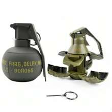 Juguetes de Granada Airsoft M67, Granada táctica de plástico, juego de batalla CS, juguete de granada de mano con anillo de tracción, modelo de utilería para roles, para mayores de 14 años