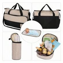 Set 5 Bolsas Pañalera Con Cambiador Bebe Botella Viaje Multiuso Mochila Articulos Unisex Para Bebes Muñecas Termica Impermeable De Maternidad Para Carreola Accesorios Backpack Moderna Colore Divertidos Bonitos Practico Facil De Utilizar
