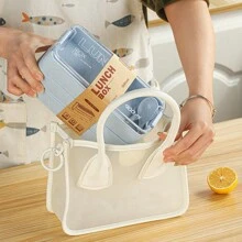 1 件迷你午餐盒，带勺子和叉子，可堆叠便当盒，可放入微波炉和洗碗机，适合学校、办公室、旅行和外出用餐 - 彩色 - 查看 9