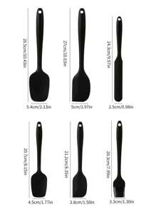 4pcs/5pcs/6pcs Silicone Kitchen Utensil Set - Spatula & Oil Brush - Multicolor - View 2