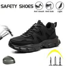 Women's Safety Shoes, Anti-Crush Anti-Puncture Welding Work Shoes, Safety Boots, Steel-Toe Waterproof Breathable Safety Shoes, Work Shoes, Hiking Athletic Boots, Breathable Comfortable Anti-Slip Shock Absorbing