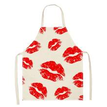 1pc Heart & Lip Print Halloween 3D Pattern Linen Apron For Home Cooking, Kitchen Wear Cooking Enthusiasts,Home Decor,Kitchen Decor,Halloween Decor,Room Decor,Christmas Decor,Party Decor,Party Gift,Halloween Decorations,Christmas Decorations,Halloween Gift,Christmas Gift,Kitchen Items,Kitchen Utensils,Kitchen Tools,Kitchen Things. - Multicolor - View 15