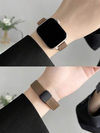 1 条复古皮革磁性表带，兼容 38/40/41/42/44/45/46/49mm Ultra/Ultra2/SE/SE2/11/10/9/8/7/6/5/4/3/2/1 兼容 ，可作为返校学生的礼物