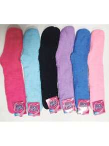 Kit 1-6 Pairs Large Furry Socks Colors Adult 36-40 Furry Winter Warm Soft High Tops - 彩色 - 查看 2