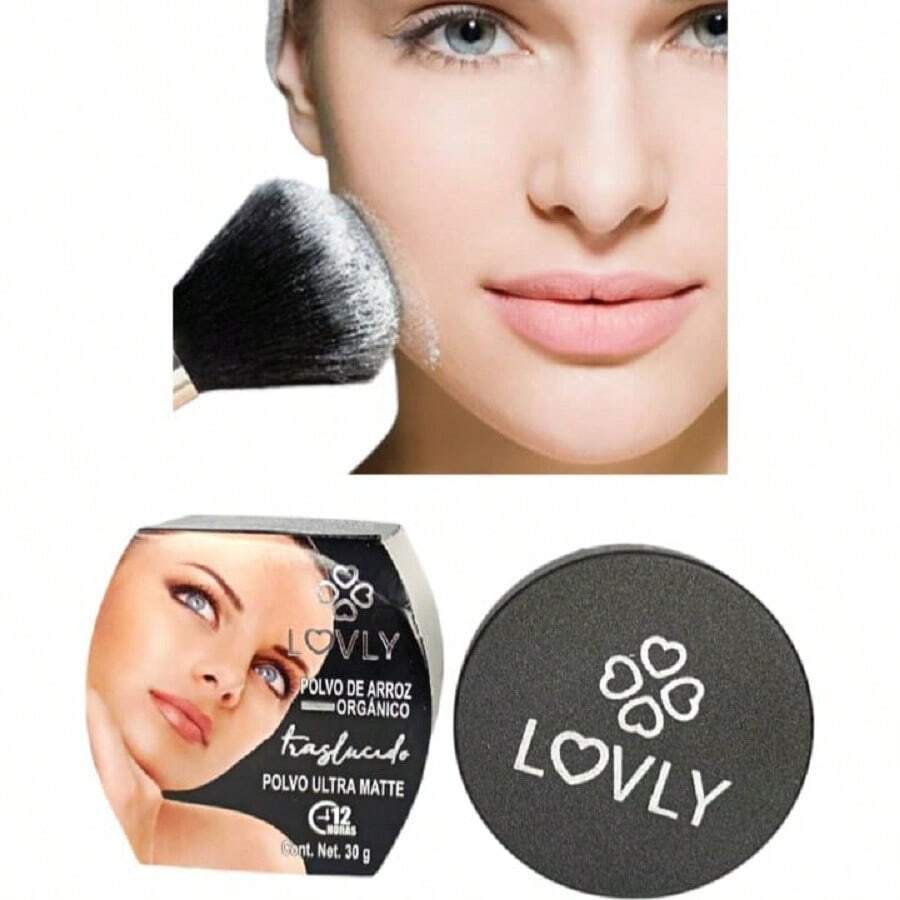 Polvo Fijador - Translucido Polvo De Arroz Ultra Mate LOVLY - Blanco - Ver 1