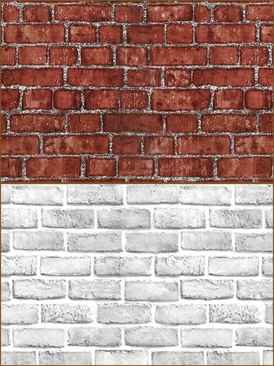 1 Roll Removable Wallpaper, 3D SelfAdhesive Faux Brick, Peel And Stick