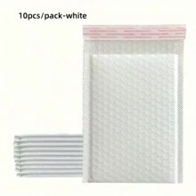 10 件，白色气泡邮件，自封信封，防水运输袋，缓冲泡沫聚乙烯邮件运输，邮寄，包装业务，圣诞节情人节