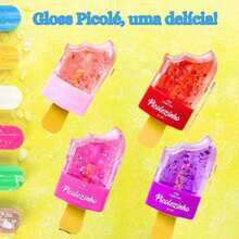 Cute Popsicle Lip Gloss For Kids And Adults - 玫紅色 - 查看 5