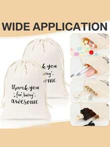 2/5/10 piezas Bolsa de regalo beige con texto de agradecimiento - Le agradecemos su apoyo. Nos gustaría enviarle un pequeño obsequio - Bolsas de agradecimiento - como bolsa de regalo de fiesta con la frase "Gracias por ser increíble" impresa, para expresar nuestra gratitud a nuestros empleados, colegas y amigos. Regalo para la novia, damas de honor y padrinos de boda - Beis - Ver 4