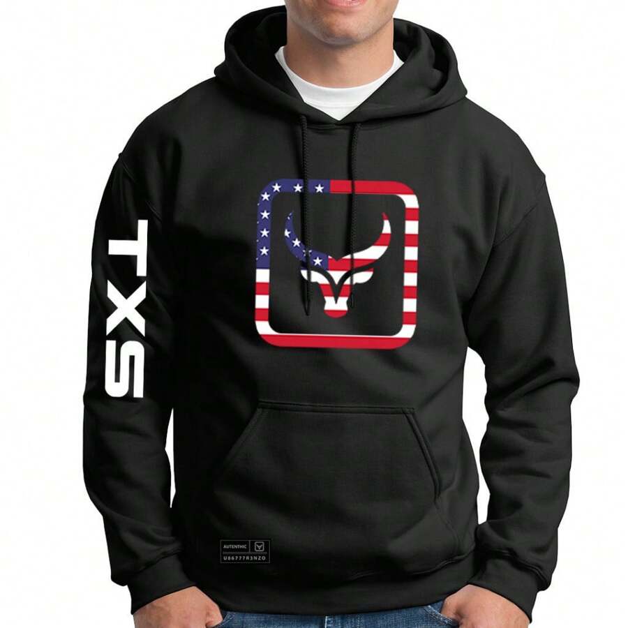 Country Cowboy Texas TXS Usa Kangaroo Sweatshirt - 黑色 - 查看 1