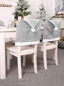 2/4/6 Pcs Santa Hat Chair Covers - Classic Polyester Blend Christmas Chair Slipcovers With Elastic Band, Machine Washable For Holiday Home Decor, Christmas Dining Table Decoration - Multicolor - View 2