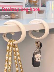 1pc Elephant Shaped Wall Hook With Anti-Slip Design - Stainless Steel Surface, Oval Shape, Plastic Material, Single Hook For Hanging Bags And Accessories (Random Style), School Supplies, Back To School Season - Multicolor - View 5