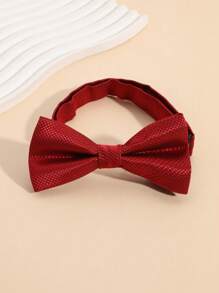 2pcs Children's Solid Color & Striped Two-Layer Pre-Tied Bow Tie, Suitable For Performance, Party, Daily Wear - Multicolor - View 12
