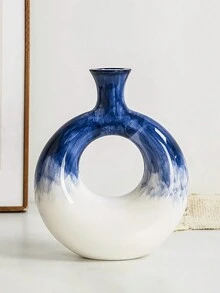 1pc Nordic Style Colorful Circle Shaped Resin Vase, Handpainted Home Decor Vase For Living Room, Entryway, Vase For Dried Flowers, Suitable For Table Decoration In Home, Hotel - Multicolor - View 8