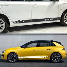 2Pcs/Lot Car Door Side DIY Stickers Auto Vinyl Film Wrap Both Side Stripes Decoration Decal Automobiles Racing Sports Styling Tuning Accessories - 180x10cm/70.87x3.94inch - View 4