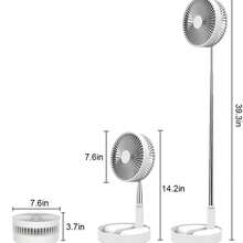 Portable Stand Fan Folding Pedestal USB Rechargeable Telescopic Table Floor Fan - 1 - View 8