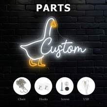 1 đèn neon tùy chỉnh, biển báo động vật dễ thương, trang trí nhà theo yêu cầu, cấp nguồn qua USB và độ sáng đèn LED có thể điều chỉnh, thích hợp làm quà tặng cho Halloween, Giáng sinh và năm mới - Nhiều màu - Xem 45