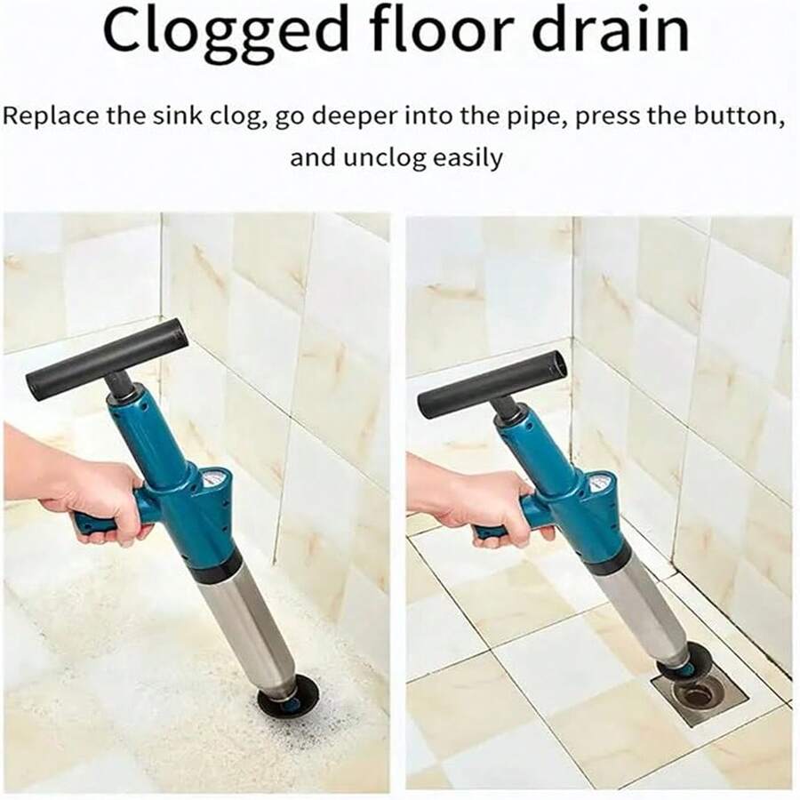 Toilet Plunger High Pressure Plunger Kit, Air Toilet Plunger Drain