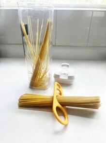 Set de 4 Contenedores Herméticos de 1.9L para Alimentos con Tazas Medidoras, Medidor de Espagueti y Etiquetas - transparente - Ver 4