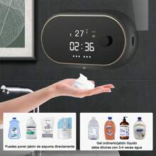Automatic Soap Dispenser Wall Mount, Smart Electric Soap Dispenser Wall Mount, Hands Free For Kitchen, Bathroom, Commercial - Black - View 5