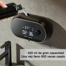 Automatic Soap Dispenser Wall Mount, Smart Electric Soap Dispenser Wall Mount, Hands Free For Kitchen, Bathroom, Commercial - Black - View 2