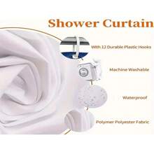 Customized Image Shower Curtain, Photo Shower Curtain, Custom Bathroom Shower Curtain, Personalized Design Shower Curtain, Soft Waterproof Bathroom Decor, Wedding Couples Family Holiday Birthday Friends Gift For Dad And Mom Fall Decor Bathroom Accessories Back To School - Custom Made - View 9