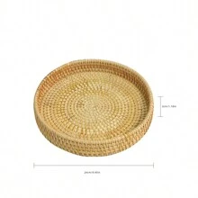 Handmade Woven Rattan Fruit Basket, Bread Basket, Home Living Room Storage Baskets, Round Tea Snack Coffee Serving Tray,Kitchen,Kitchen Accessories,Kitchen Tools,Organiser Kitchen,Makeup Organizer,Wedding Items,Flower Decorations,Home Stuff,Table,Home Decorations,Home Organization And Storage,Room Decor,Room Decor Bedroom
