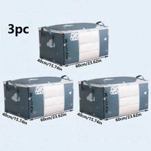 3pcs Large Capacity Fabric Storage Boxes With Reinforced Handles, Suitable For Blankets & Bedding, Foldable With Sturdy Zippers, Transparent Windows, Great For, Halloween, Thanksgiving, Easter Gifts Love Valentine - Cloud Storage Box - View 12
