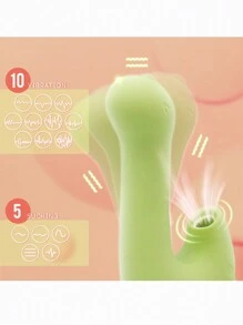 Vibrador del punto G, Consolador anal, Juguete sexual con 10 vibraciones/5 succiones, 2 en 1 Vibradores para estimulación del clítoris, Juguetes sexuales para adultos para mujeres y parejas, Silicona a prueba de agua recargable