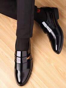 Men's Pointed Dress Shoes - Comfortable, Non-Slip, Formal Shoes - Assorted Colors - For Business & Formal Occasions - Perfect Gift For Men - màu đen - Xem 2