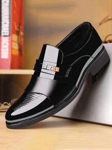 Men's Pointed Dress Shoes - Comfortable, Non-Slip, Formal Shoes - Assorted Colors - For Business & Formal Occasions - Perfect Gift For Men - màu đen - Xem 1