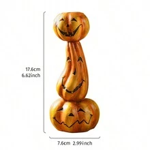 1 chân nến trang trí hình bí ngô cười sáng tạo, làm bằng vật liệu nhựa cũ, đồ trang trí nhà không cần nến, thích hợp cho Halloween, tiệc theo chủ đề, trang trí bàn - Nhiều màu - Xem 14