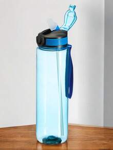 Plastic Squeeze Water Bottle 1L Gym Running Office - 橘色 - 查看 5