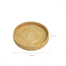 Handmade Woven Rattan Fruit Basket, Bread Basket, Home Living Room Storage Baskets, Round Tea Snack Coffee Serving Tray,Kitchen,Kitchen Accessories,Kitchen Tools,Organiser Kitchen,Makeup Organizer,Wedding Items,Flower Decorations,Home Stuff,Table,Home Decorations,Home Organization And Storage,Room Decor,Room Decor Bedroom