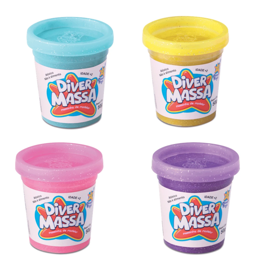 Play Dough Kit With Glitter (4 Units Of 50g Each) - Modeling Dough - 彩色 - 查看 1