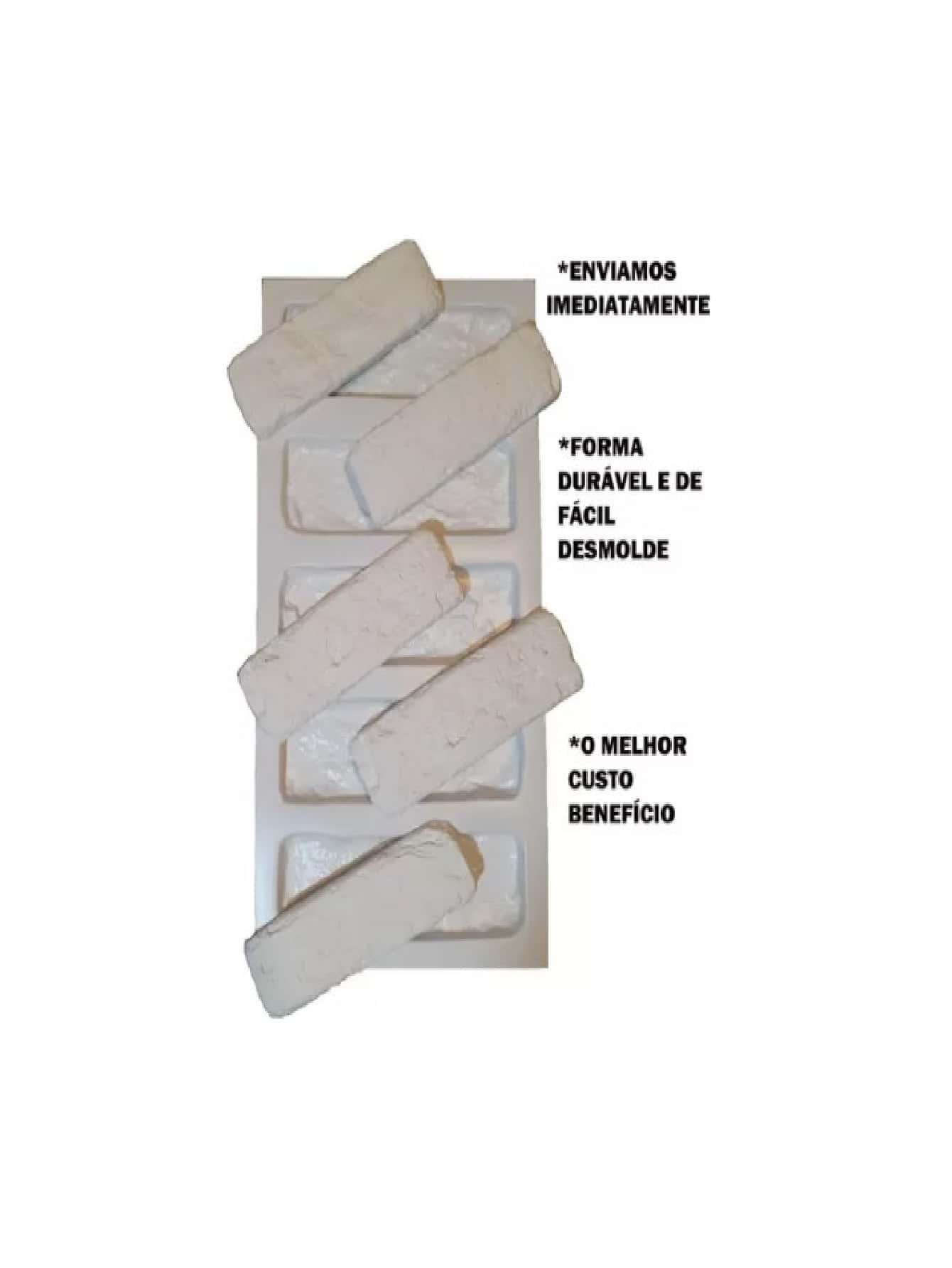 1 Molde De Gesso Tijolo P/ Artesanato Multiuso Super Luxo Promo