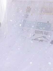 1pc Iridescent Star Tulle Fabric, Galaxy Mesh Lace Cloth For Princess Dress DIY - Multicolor - View 16