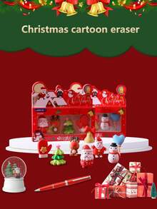 1 cục tẩy cao su hoạt hình, cục tẩy Giáng sinh, quà tặng Giáng sinh - Nhiều màu - Xem 9