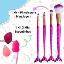 Kids Makeup Kit Lipstick Eyeshadow Brush Nails + Plush Hair Band - Nhiều màu - Xem 4