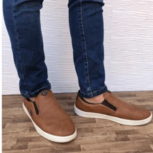 Original Yacht Shoe Super Comfortable Elastic Slip On Tennis Shoes - Black Brown Caramel Sneakers - 駝色 - 查看 7