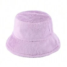 1 chiếc mũ xô lông trơn màu thời trang dành cho nữ, thích hợp cho trang phục ấm áp hàng ngày vào mùa thu/đông cho lễ Halloween - Nhiều màu - Xem 28