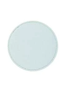 1pc Thick PU Leather Round Coaster, Reverse Both Sides Useable, Anti-Slip Anti-Water Reusable Heatproof Drink Cup Mat - Multicolor - View 17