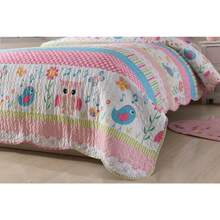 2/3 Piece Birdie Concert Bedspread Quilts Set Pink Reversible Coverlets Set - 彩色 - 查看 3